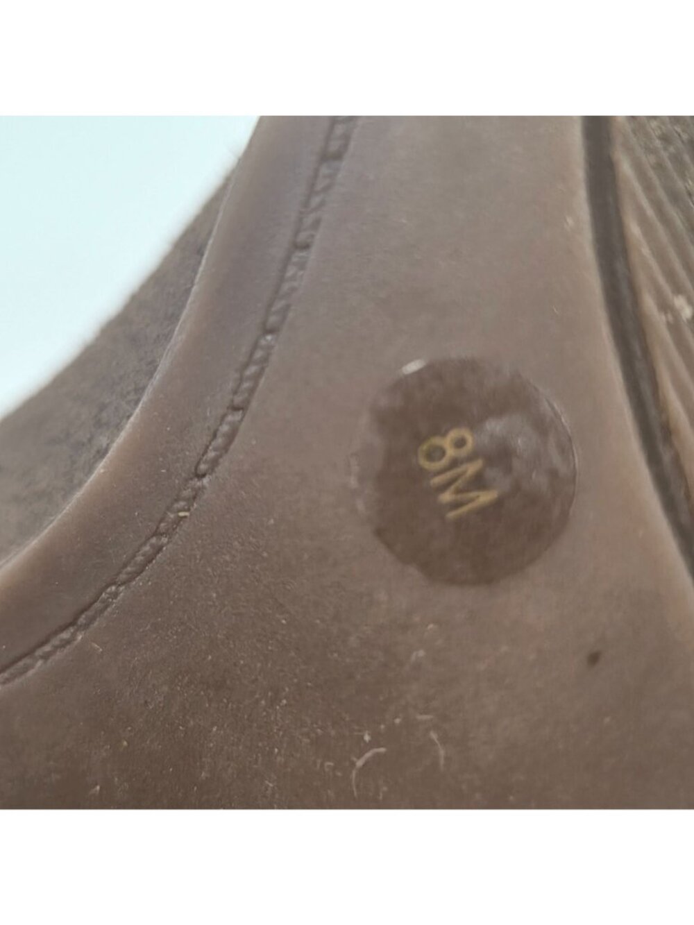 Lucky Brand Brown Suede Wedge Ankle Booties Side Zip Boho Western 8 - Picture 10 of 10